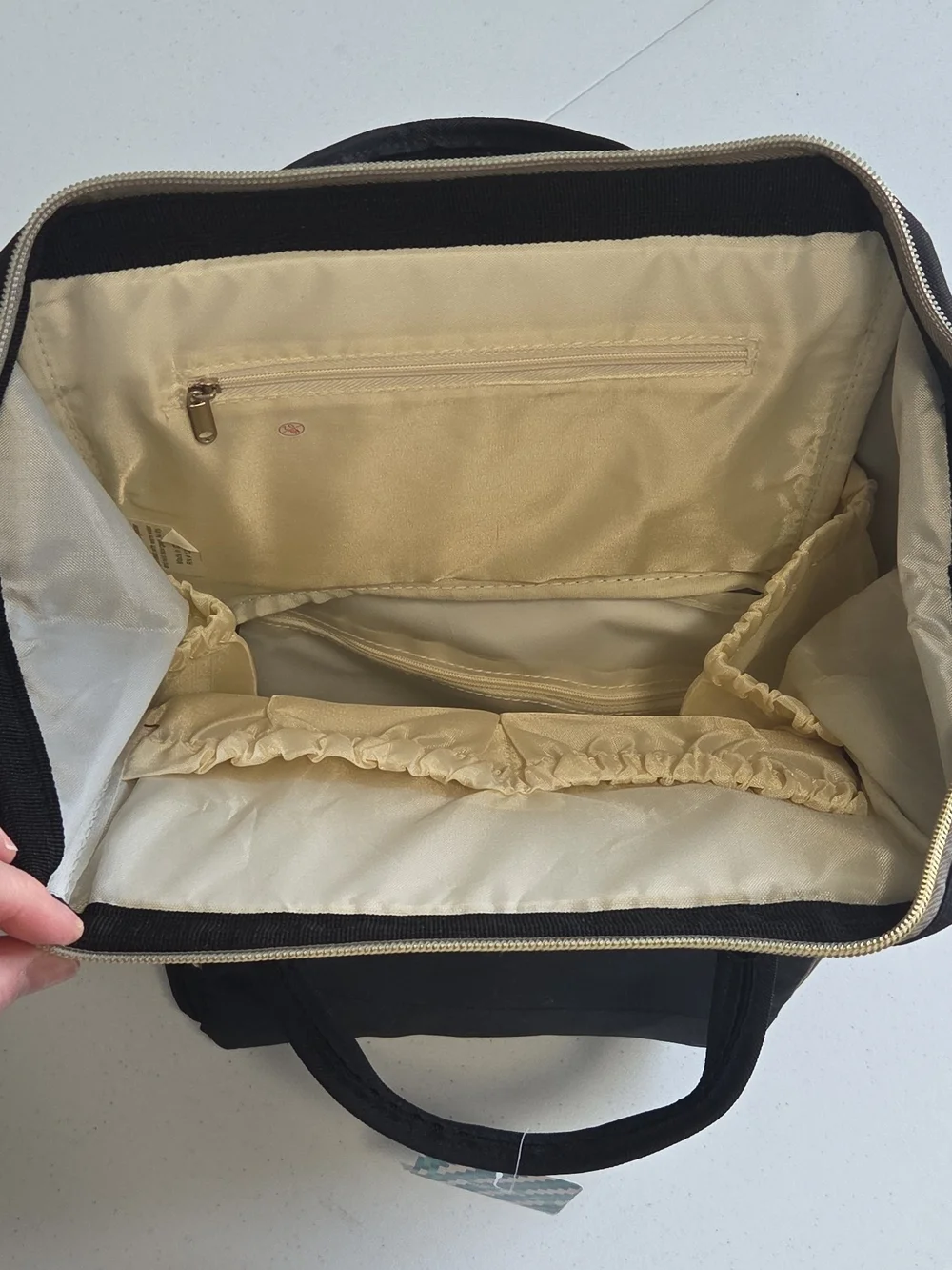 LAND Mommy & Baby Bag Chic Minimalist Black & Gray Diaper Backpack